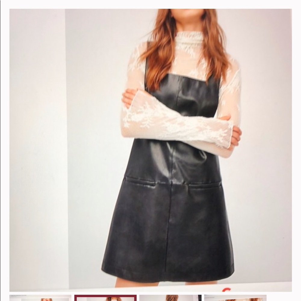 ⭐️free people faux leather jumper